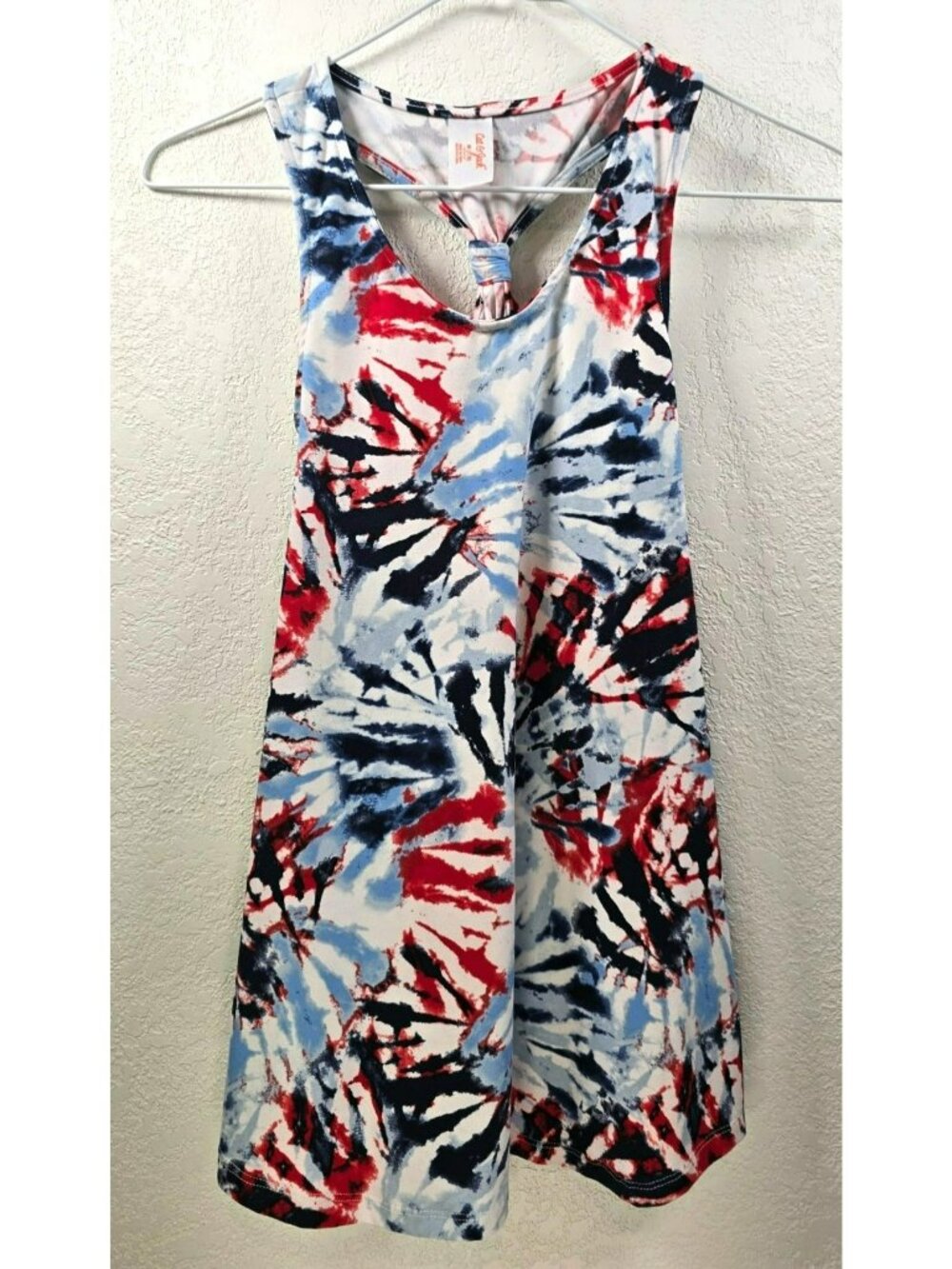 Cat & Jack 4th of July Patriotic Tie Dye Hippy Tank Top Dress Girls Med (7/8)